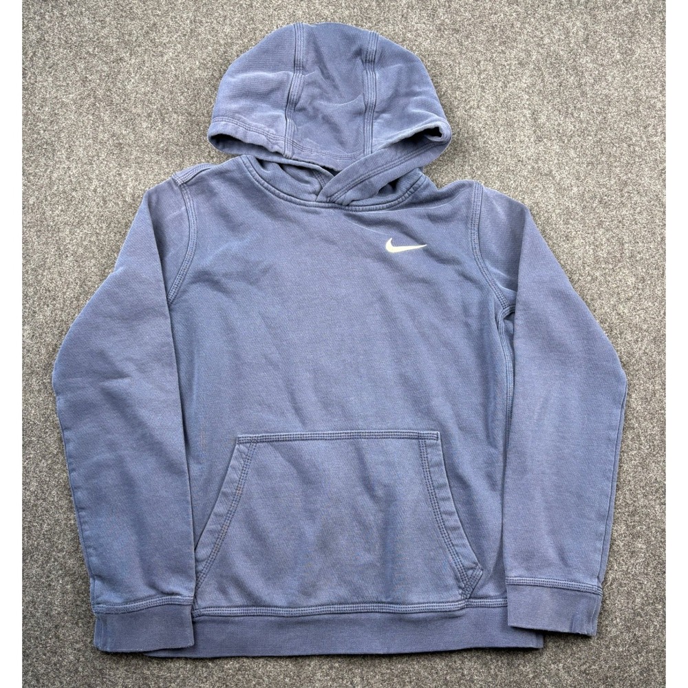 Nike Sportswear Club Fleece Hoodie Blue Pullover Swoosh CJ1773-419 Large